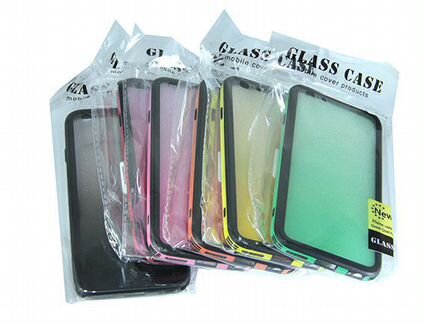 Чехол-накладка для iPhone 66S (4.7) gradient TPU+Glass черный