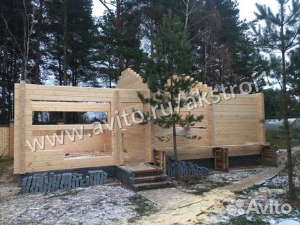 Дом из бруса 11 на 6 м. Строительство домов и бань