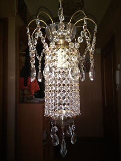 Хрустальная люстра-Чехия винтаж 70-е