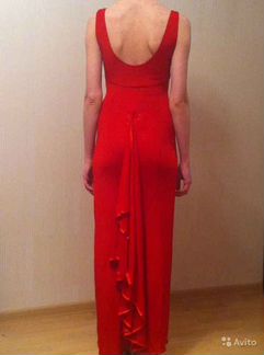 Платье длинное красное