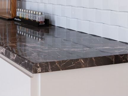 Столешница 3050х600х40 3093/1 Мрамор марквина черн