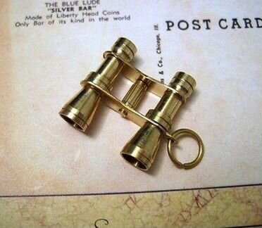 Подвеска Бинокль, латунь