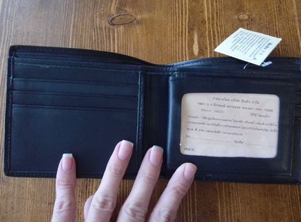 Кошелек из кожи ската, серебрянный цвет