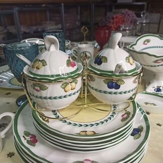 Набор из 2 сахарниц фрукты в стиле villeroy