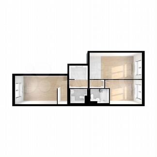 2-к квартира, 65.4 м², 18/24 эт.