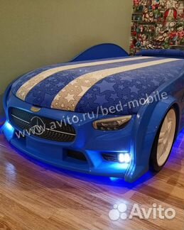 Кровать машина Мерседес NEO синий