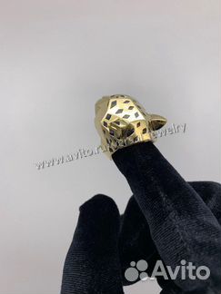 Новое роскошное кольцо из золота пантера