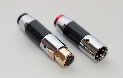 Коннектор балансный XLR карбон золото