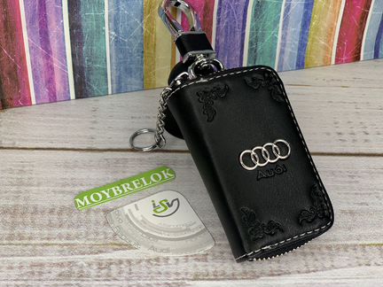 Кожаная ключница Ауди для ключа