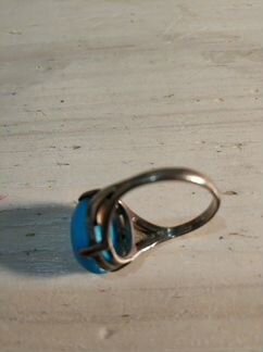 Перстень серебро и серьги с бирюзой