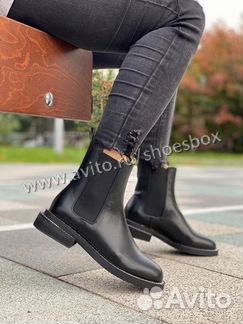 Зимние кожаные ботинки