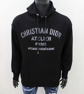 Худи Dior Atelier 2020 черн/бел все размеры