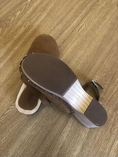 Сабо для девочки. На натуральная кожа. Zara, 35 ра
