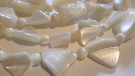 Бусы перламутр натуральный винтаж,длинные,новые