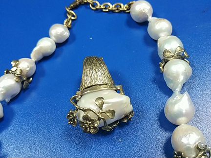 Набор барочный натуральный жемчуг