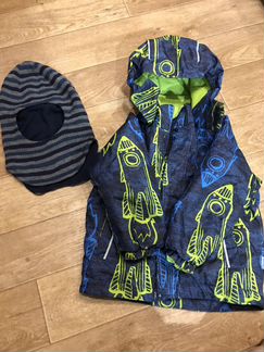 Тёплая куртка на мальчика 92см + шапка в подарок
