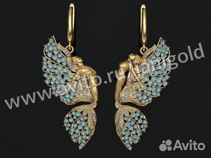 Золотые серьги