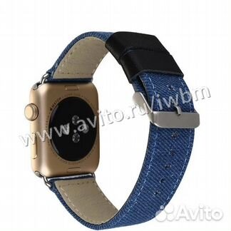 Ремешок джинсовый для Apple Watch 38/40 мм, синий