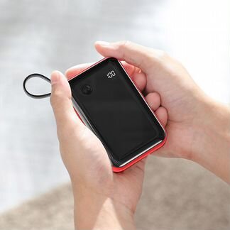 Внешний аккумулятор с кабелем Type-C 10000mAh